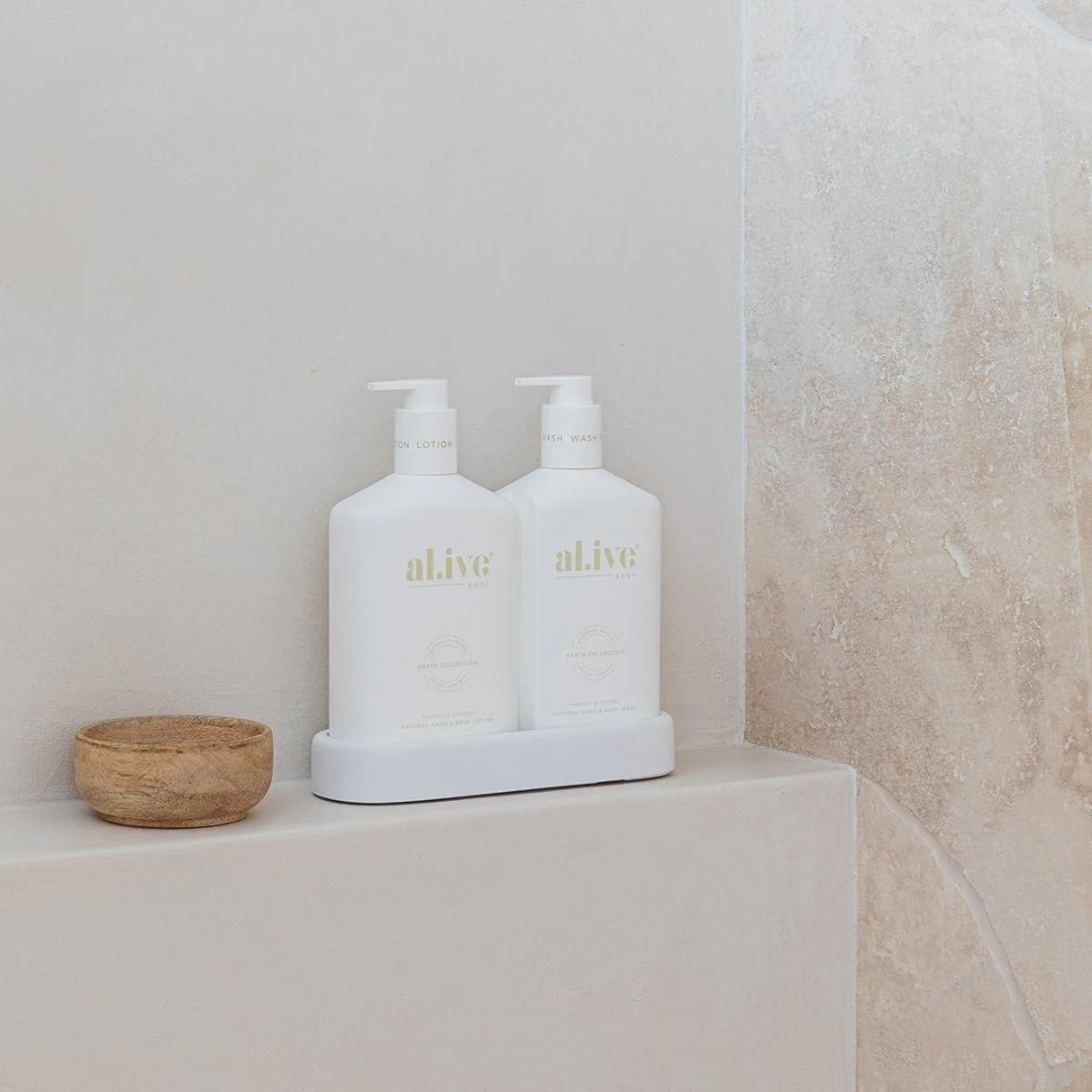 Alive Body Wash & Lotion Duo + Tray - Mango & Lychee