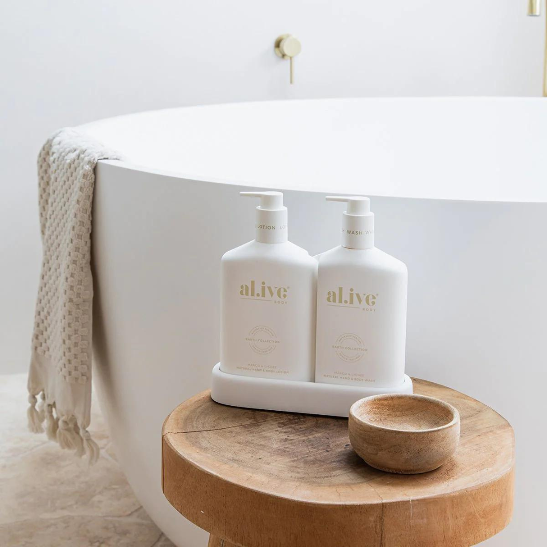 Alive Body Wash & Lotion Duo + Tray - Mango & Lychee